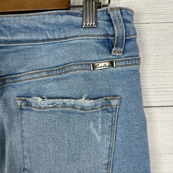 Kancan Womens size 5/26 High Rise Mom Distressed Denim Button Fly Jeans - Picture 8 of 11